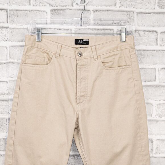 A.P.C. Men's Standard Jeans in light Beige Cotton Button Fly size 28 - Picture 5 of 11